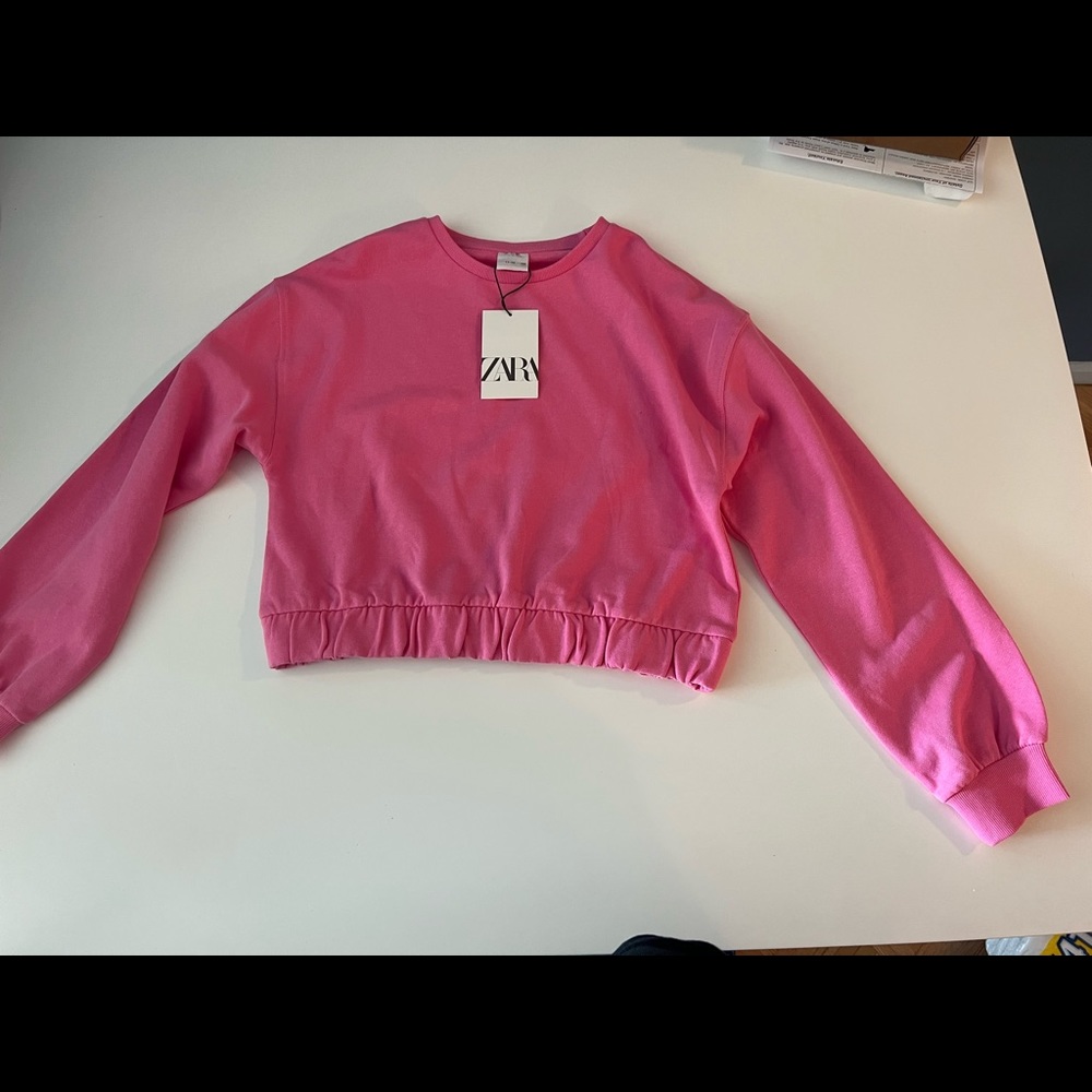 NWT Zara girls short sweatshirt